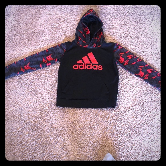 adidas red camo hoodie